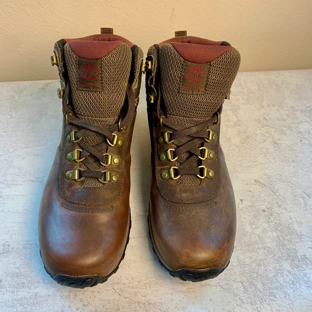 Timberland Norwood Mid Waterproof Hiking Boots Women's 9.5 Brown Leather 9505A - Picture 9 of 10